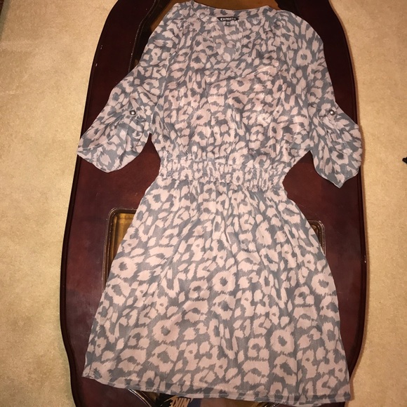 Express Dresses & Skirts - Expresss summer leopard dress Sz M