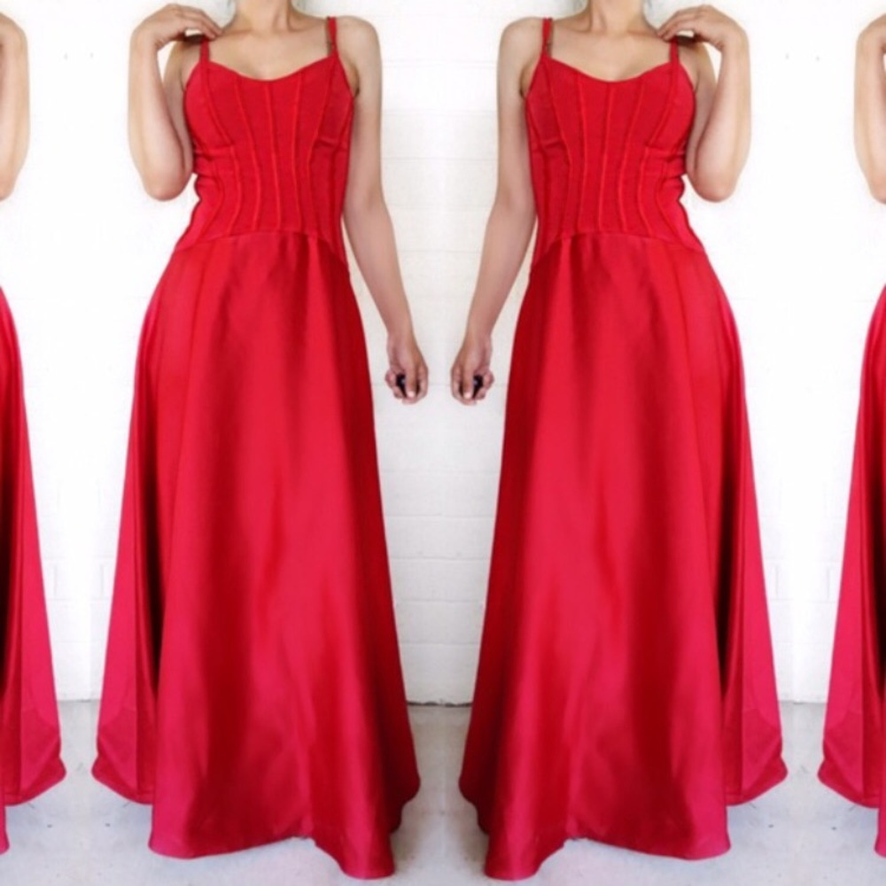 Tadashi red gown