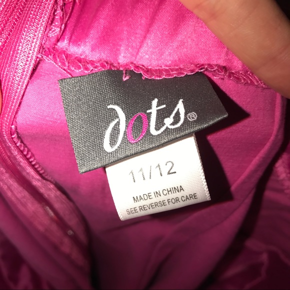 Hot Pink Satin Strapless Dress - Picture 3 of 3