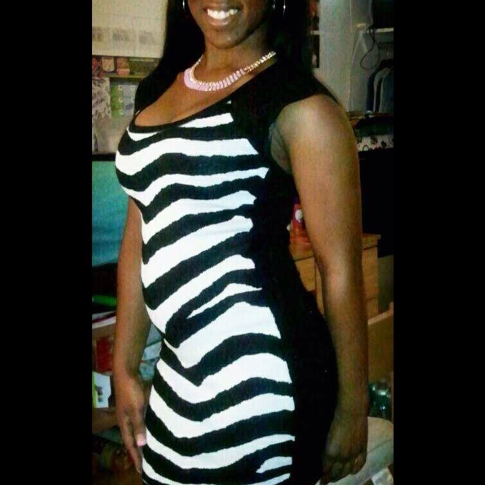 Sparkle Black and White Bodycon Dress