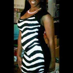 Sparkle Black and White Bodycon Dress