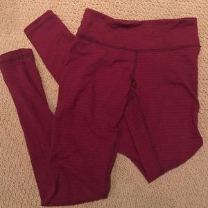 Lululemon rust berry pique wunder under leggings