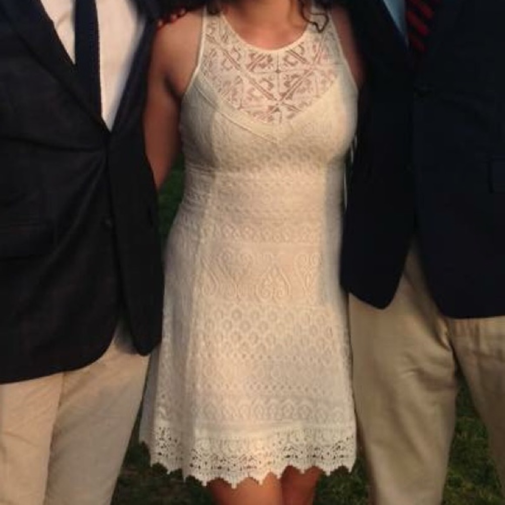 White lacey Hollister dress