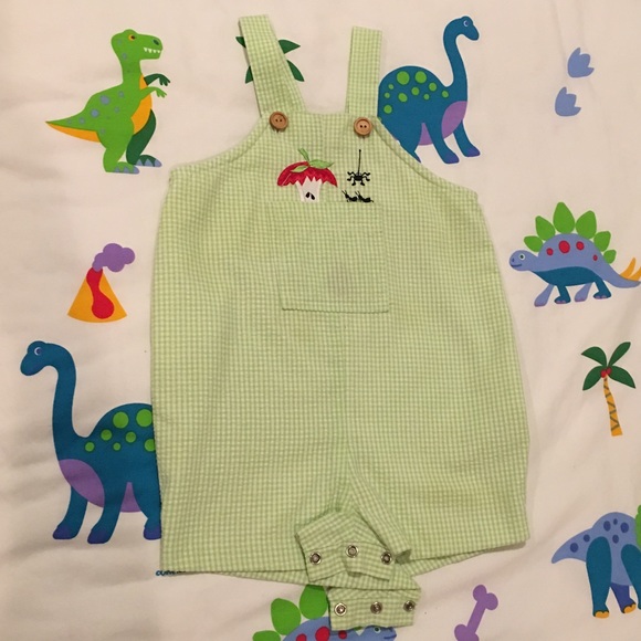 Light Green Seersucker Jon Jon - Picture 1 of 4