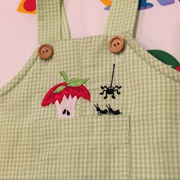 Light Green Seersucker Jon Jon - Picture 3 of 4