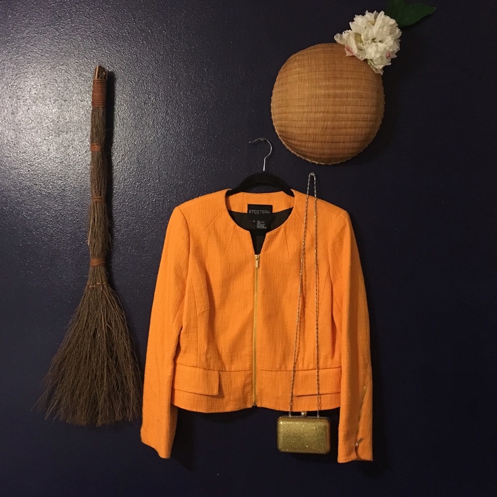 Orange "Tweedish" 90's style jacket