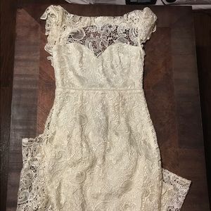 Boutique Lacey Open-Back Wedding Dress