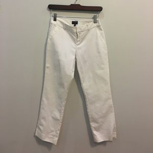 Petite white trousers