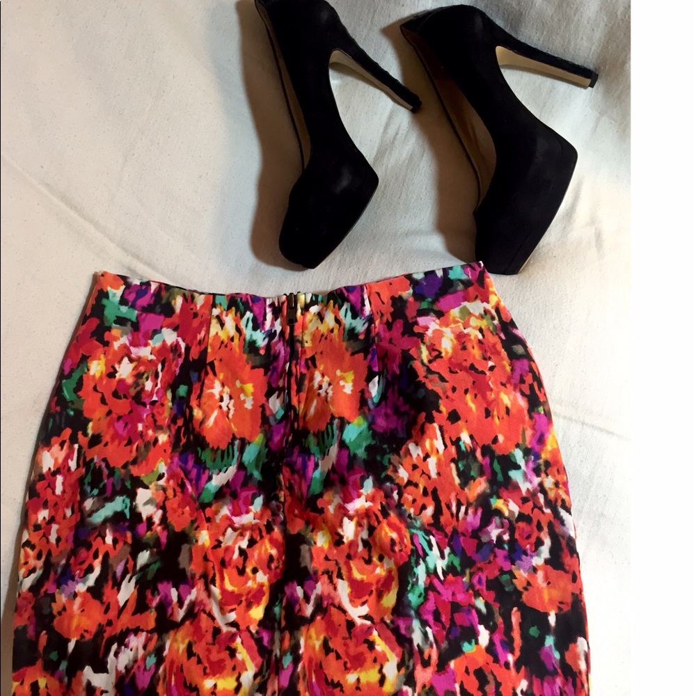 Multi-print color skirt