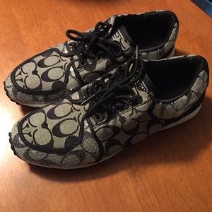 Coach sequined black/grey/white shoes
