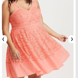 Torrid peach Lace skater dress Torrid peach Lace skater dress