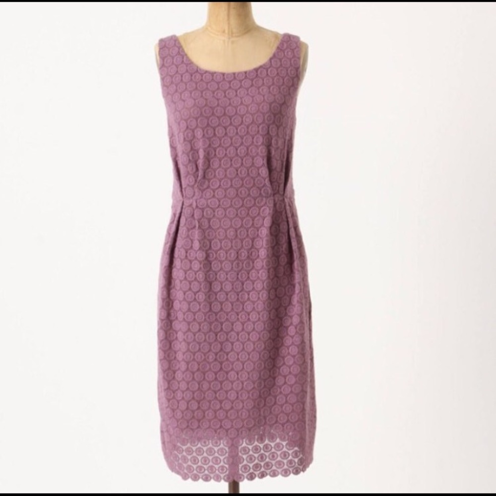 Anthropologie Maeve Gathered Lace Dress