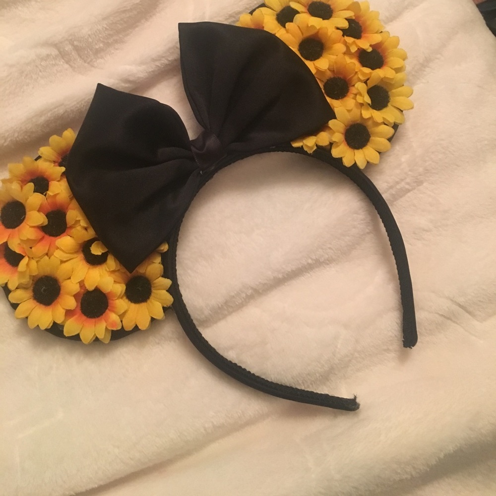 Sunflower floral Mickey Mouse Ears