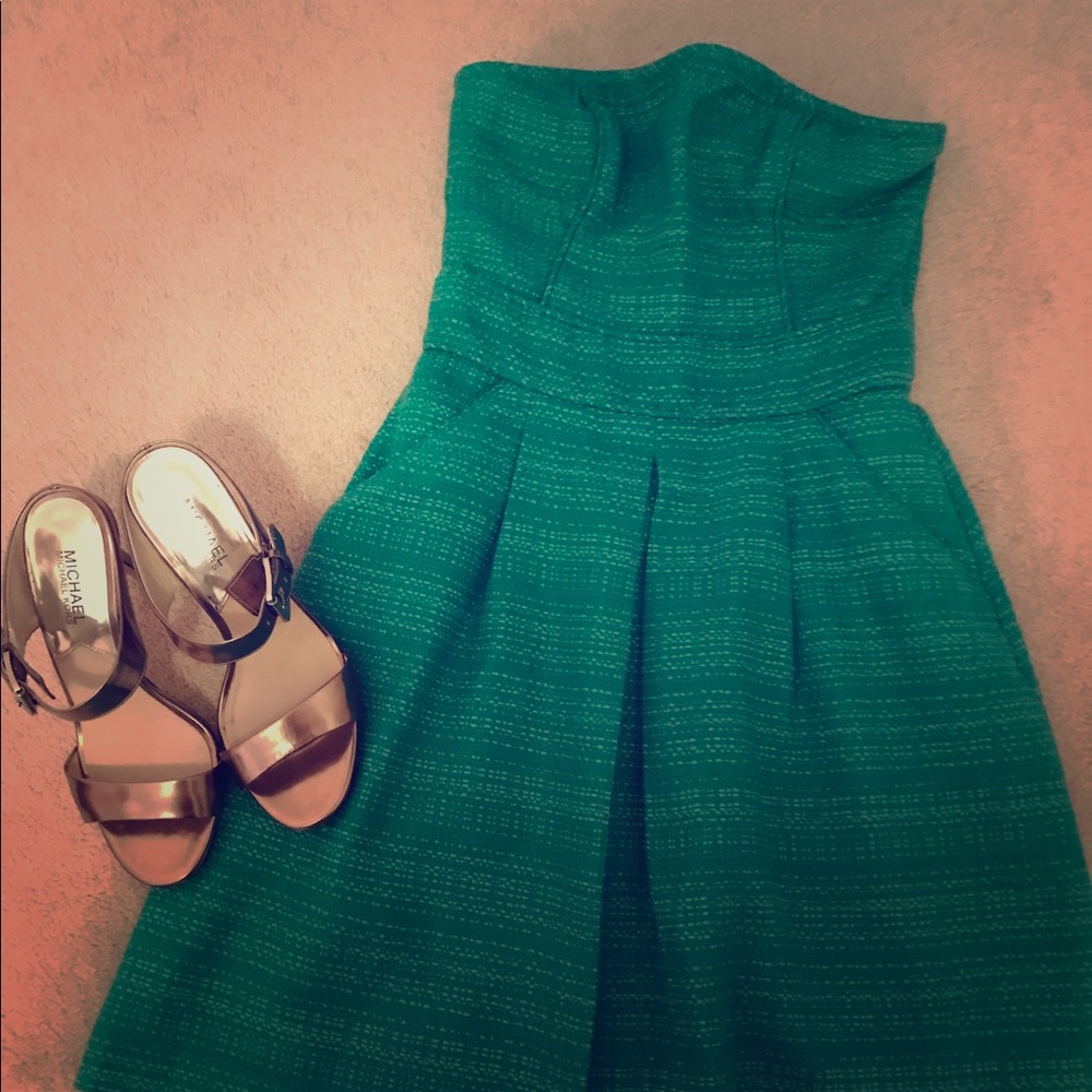 Green Strapless Dress