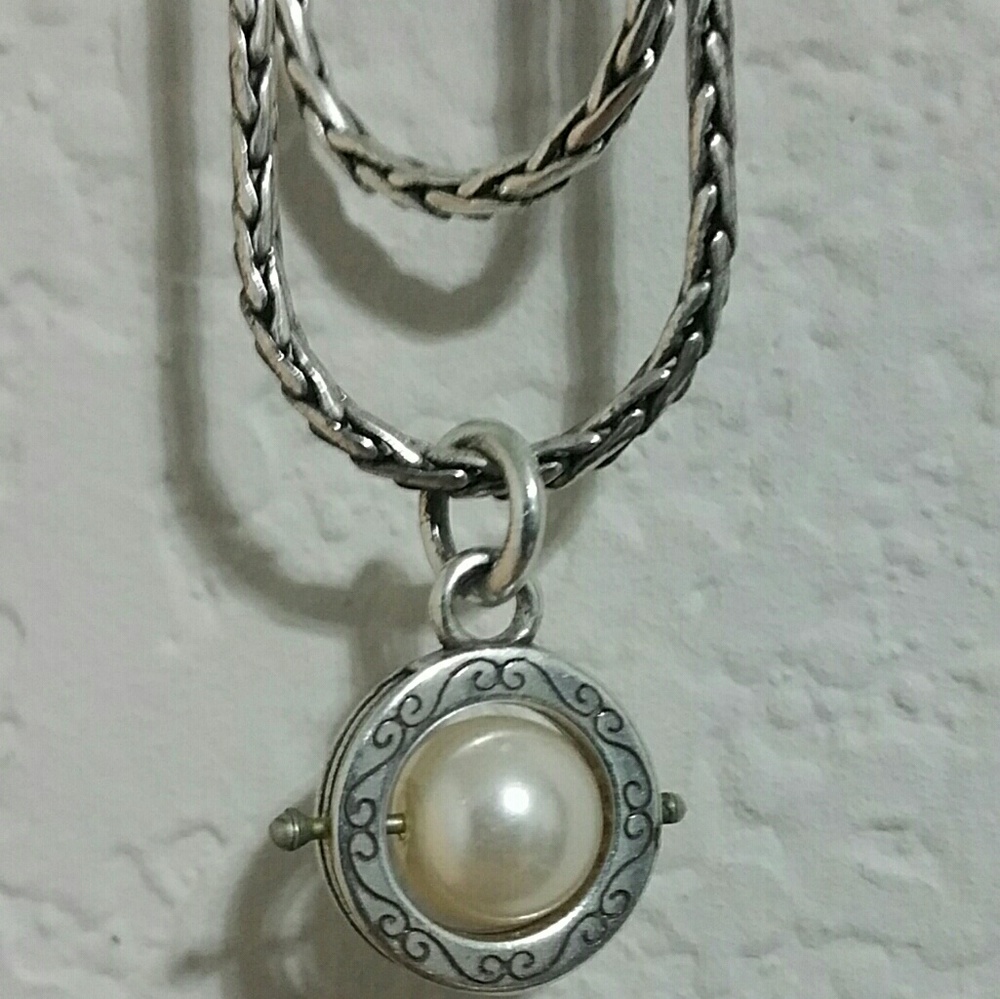 Brighton double strand single pearl necklace