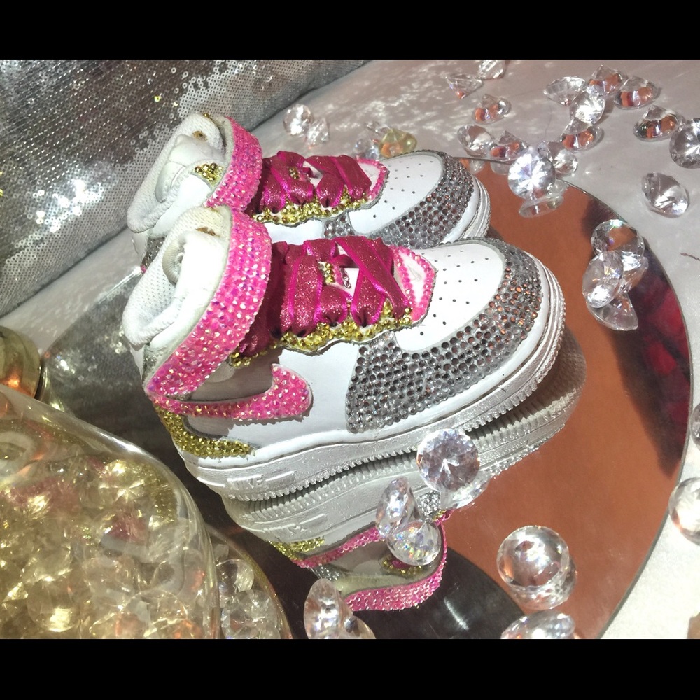 Toddler Bling Nike Air Force Ones