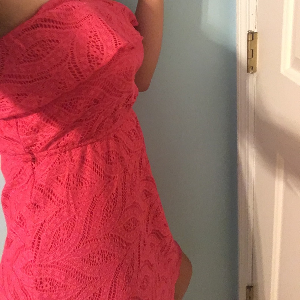 Pink Strapless Maurices Dress