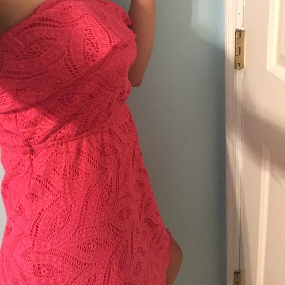 Pink Strapless Maurices Dress - Picture 1 of 4