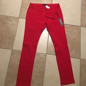 Skinny legged Red pants
