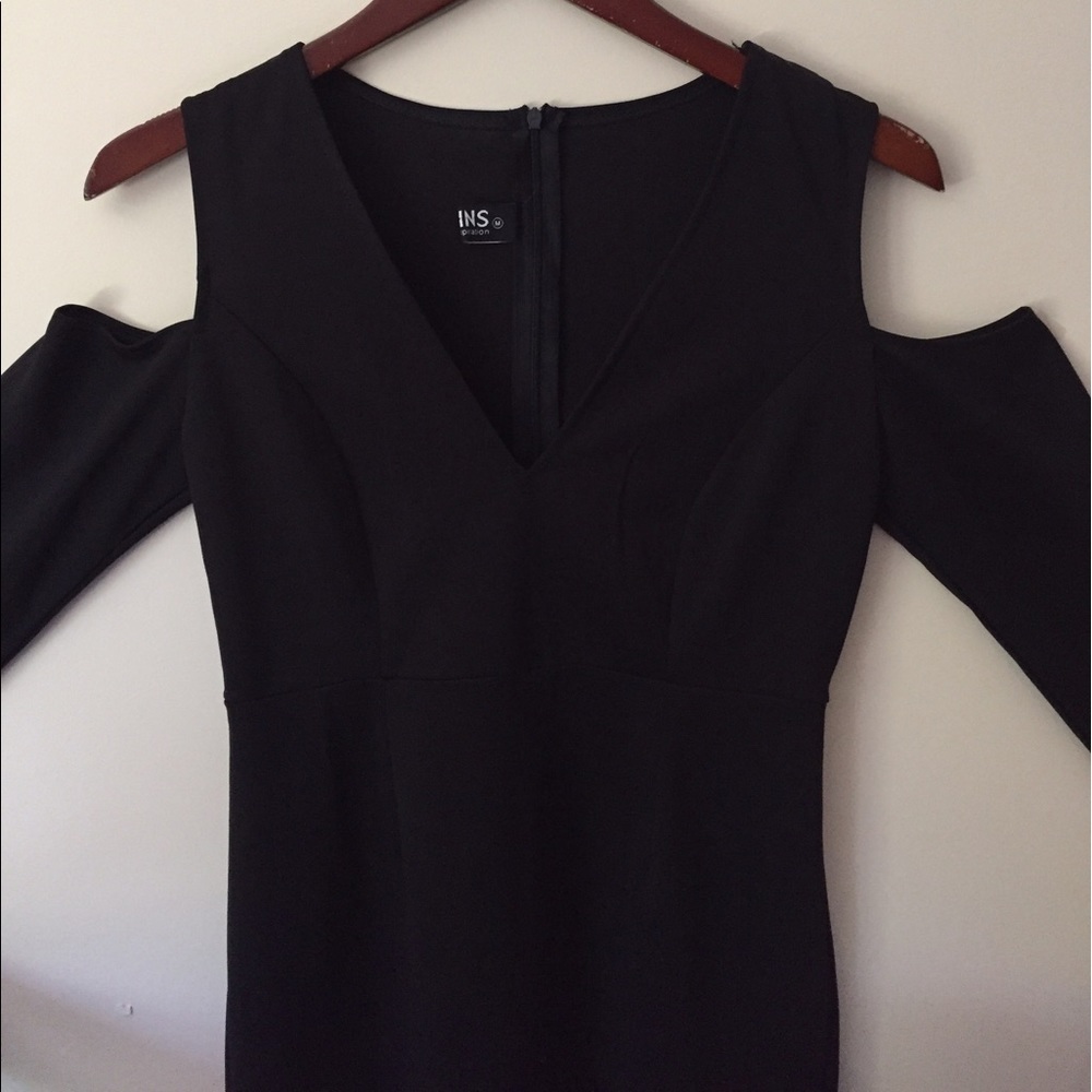 Black Sleeved Cut Out Dress