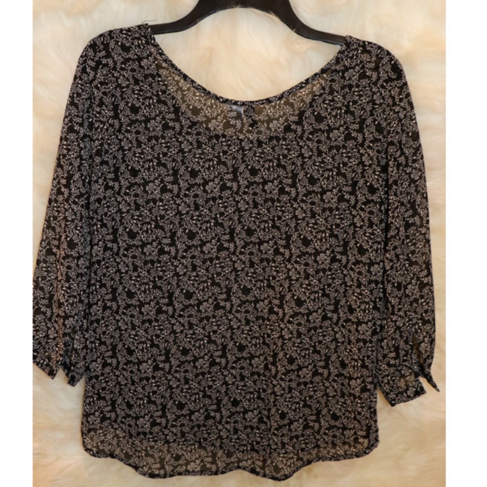 Black and White Blouse