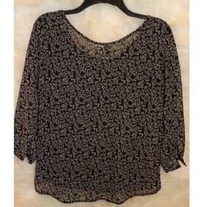 Black and White Blouse