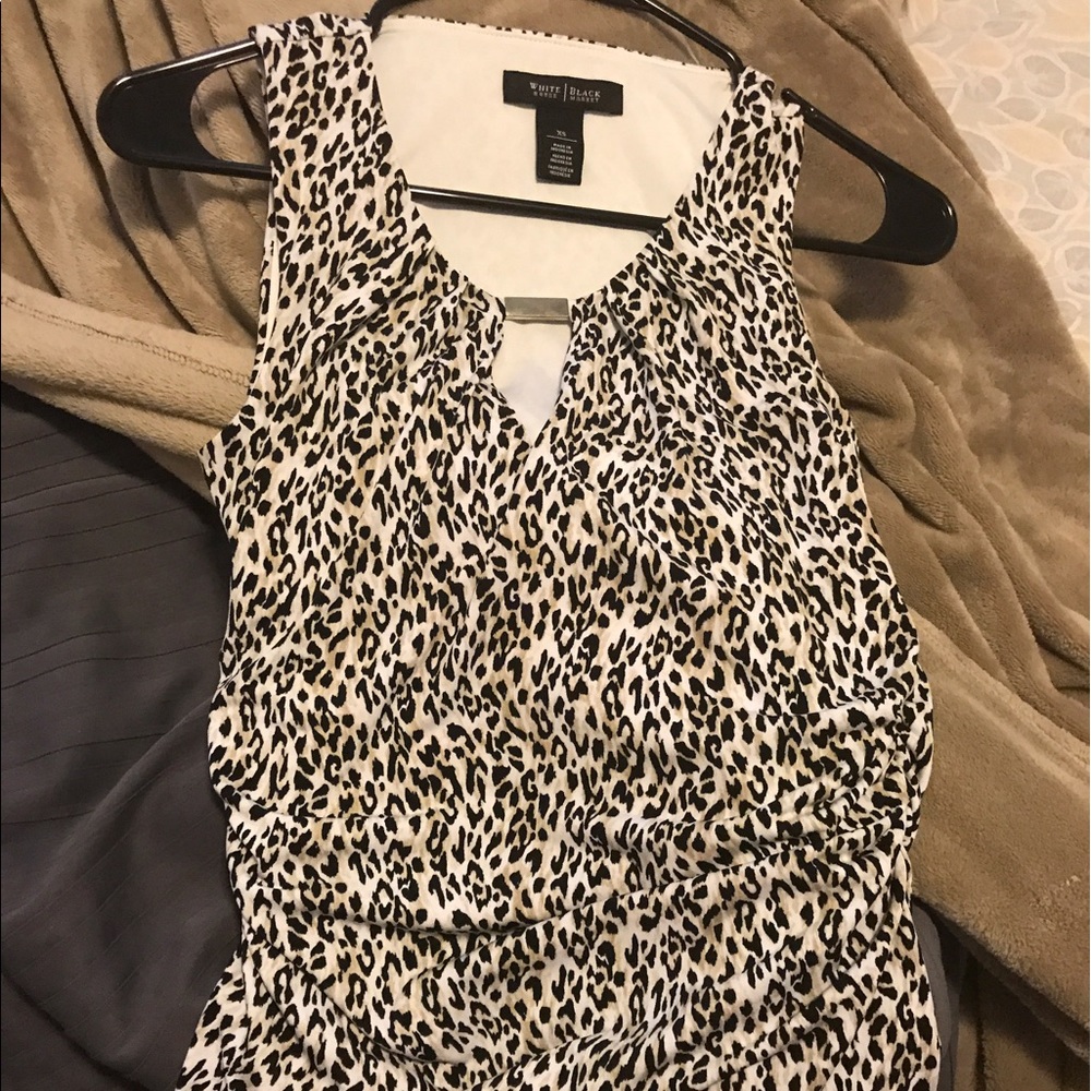White House Black Market cheetah print tank top