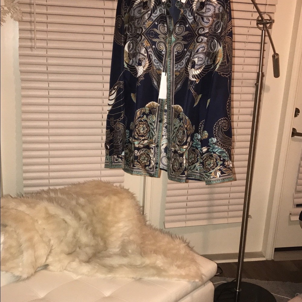 Versace Trends silk button down shirt. Brand New.