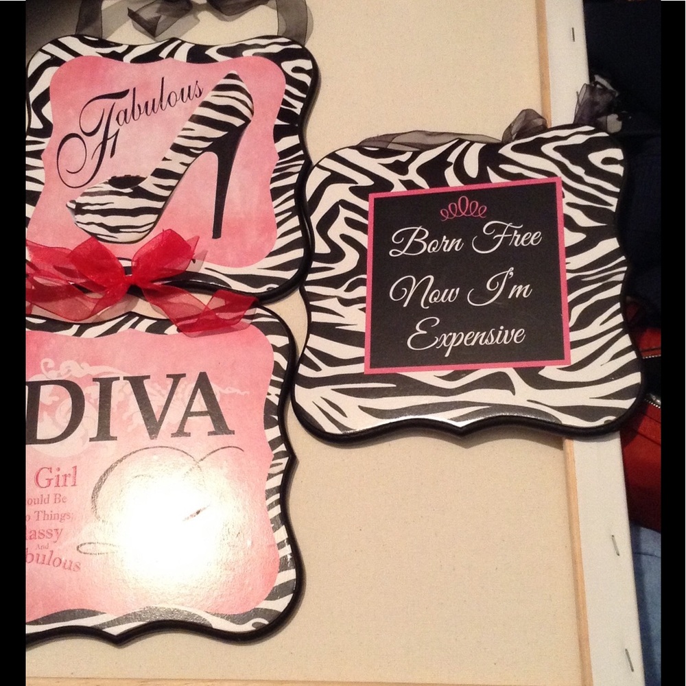 ZEBRA PRINT WALL DECOR