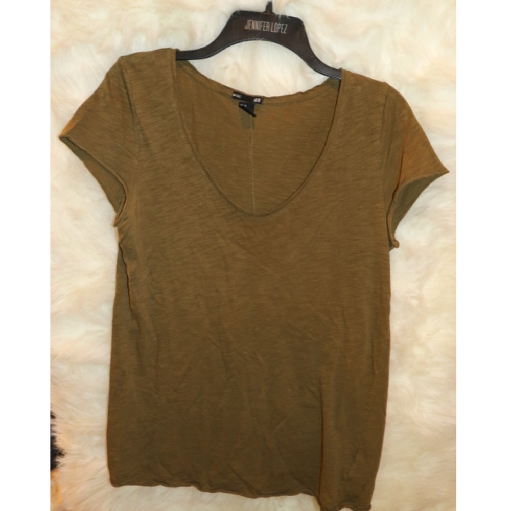 Olive green basic tee