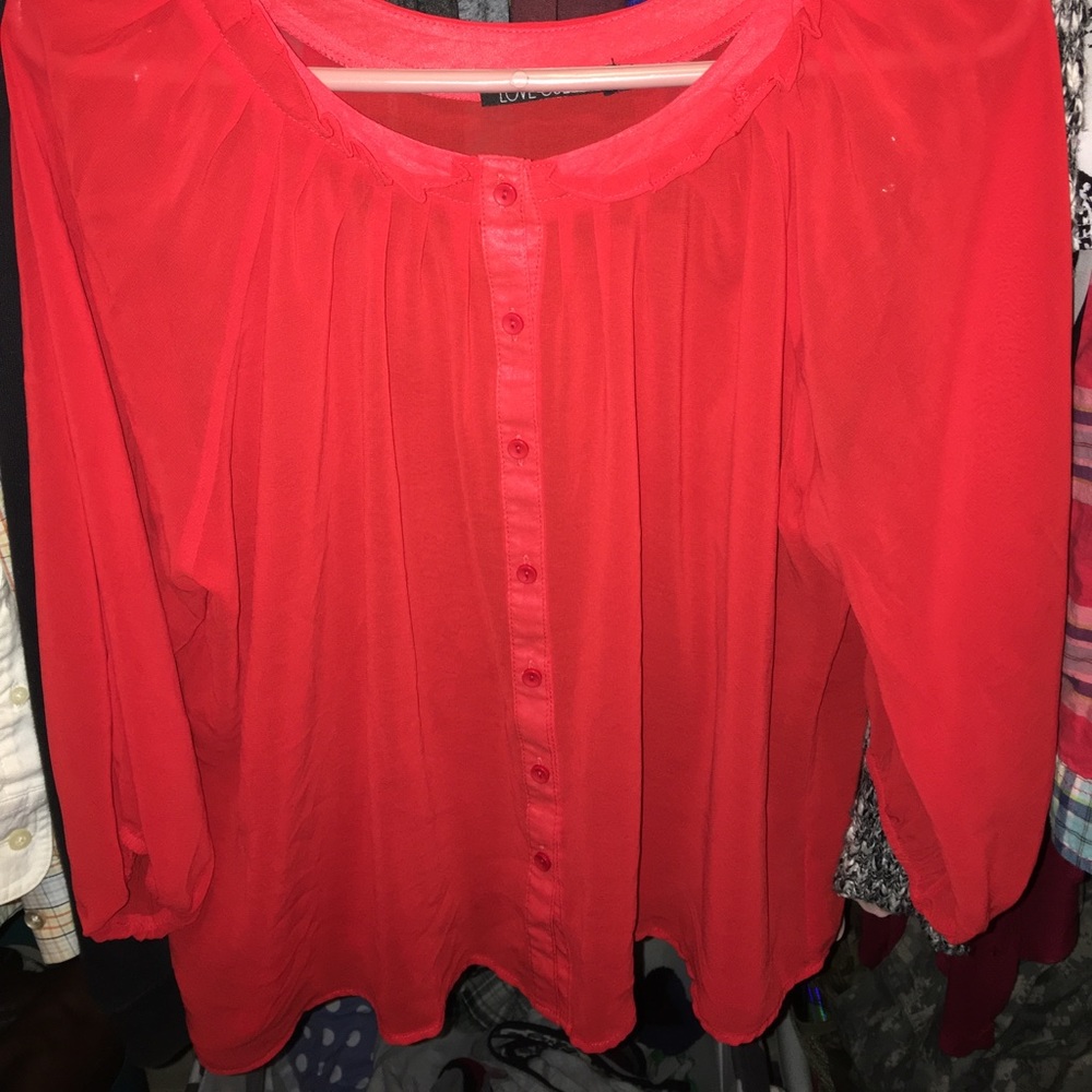 Red blouse