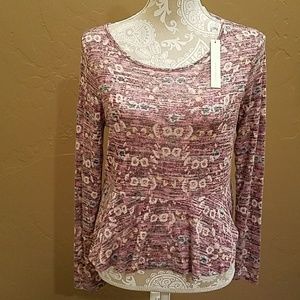 Beautiful mauve floral Lauren Conrad top