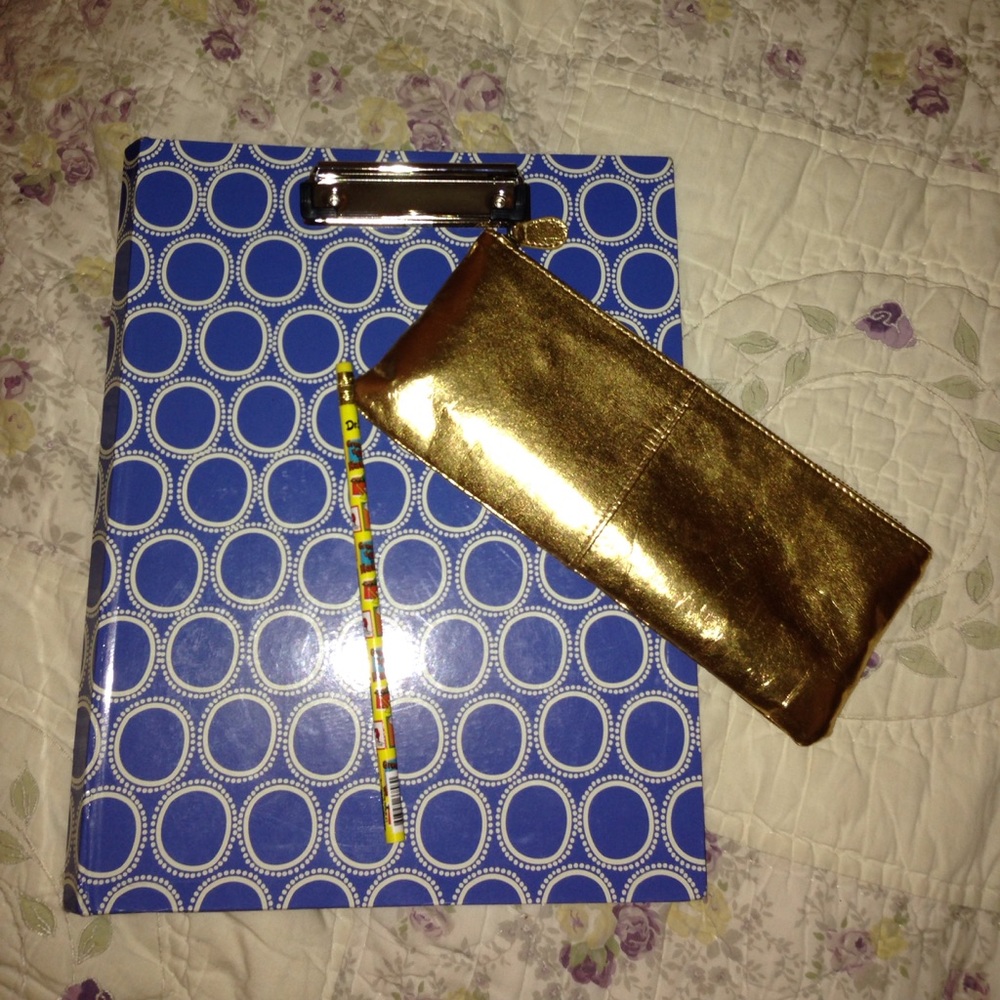 Back to school supplies! Folder, pencil, and case!