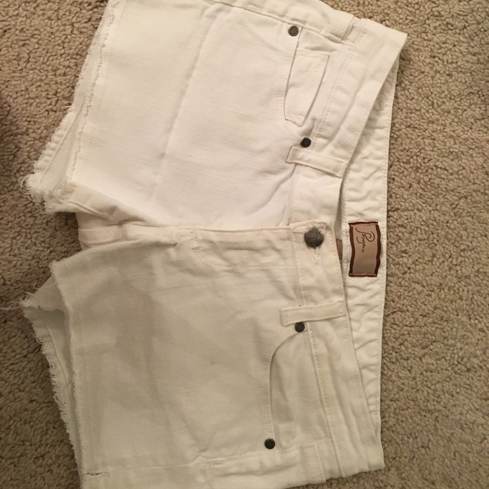 Paige White jean shorts