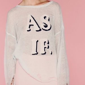 NWOT Wildfox Couture As If Lennon Sweater Sz S NWOT Wildfox Couture As If Lennon Sweater Sz S