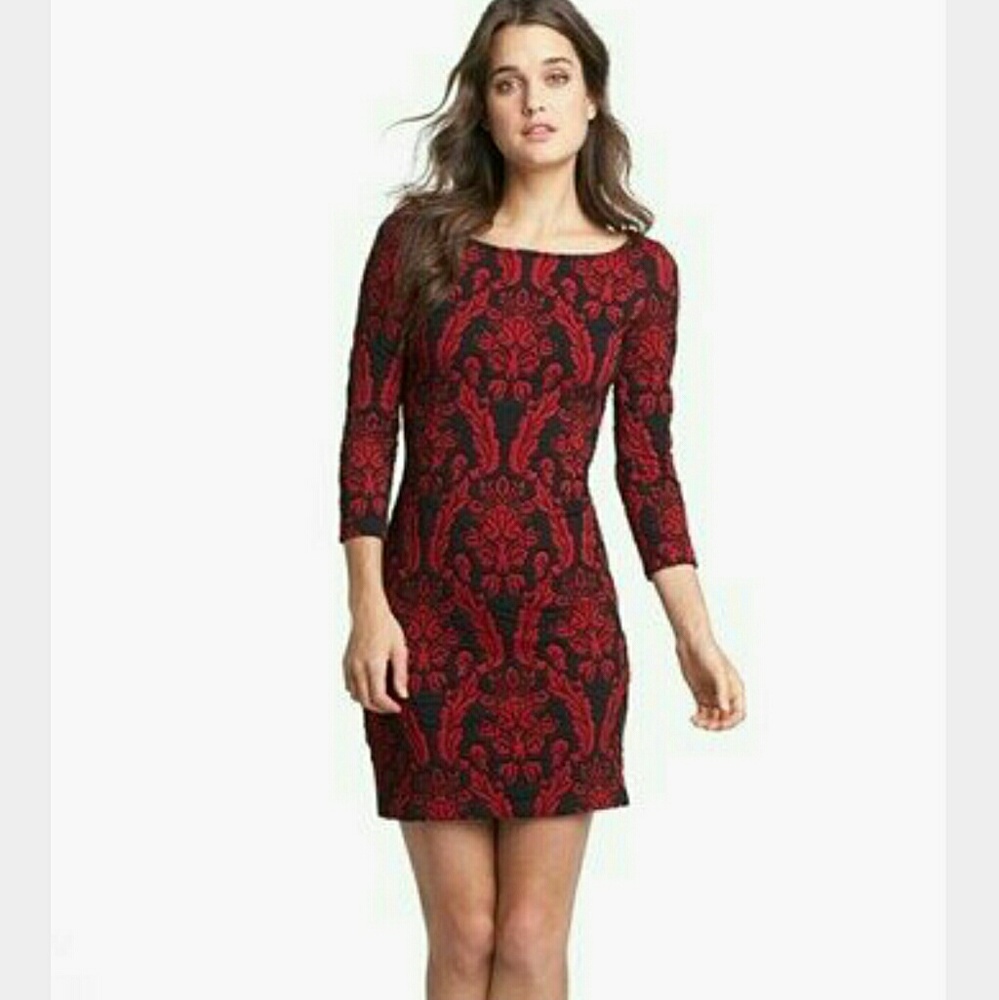 BB Dakota black and red sweater dress