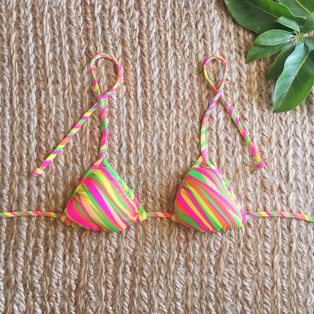 Neon Triangle Bikini Top