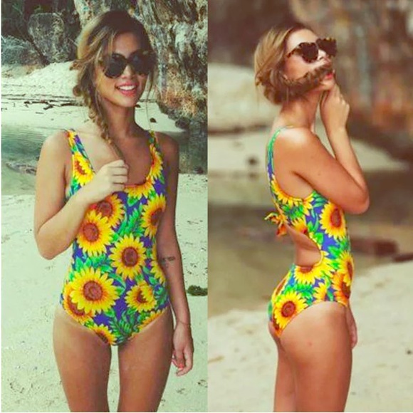 🌻Summery Sunflower Monokini SZ M NIP LAST ONE🌻