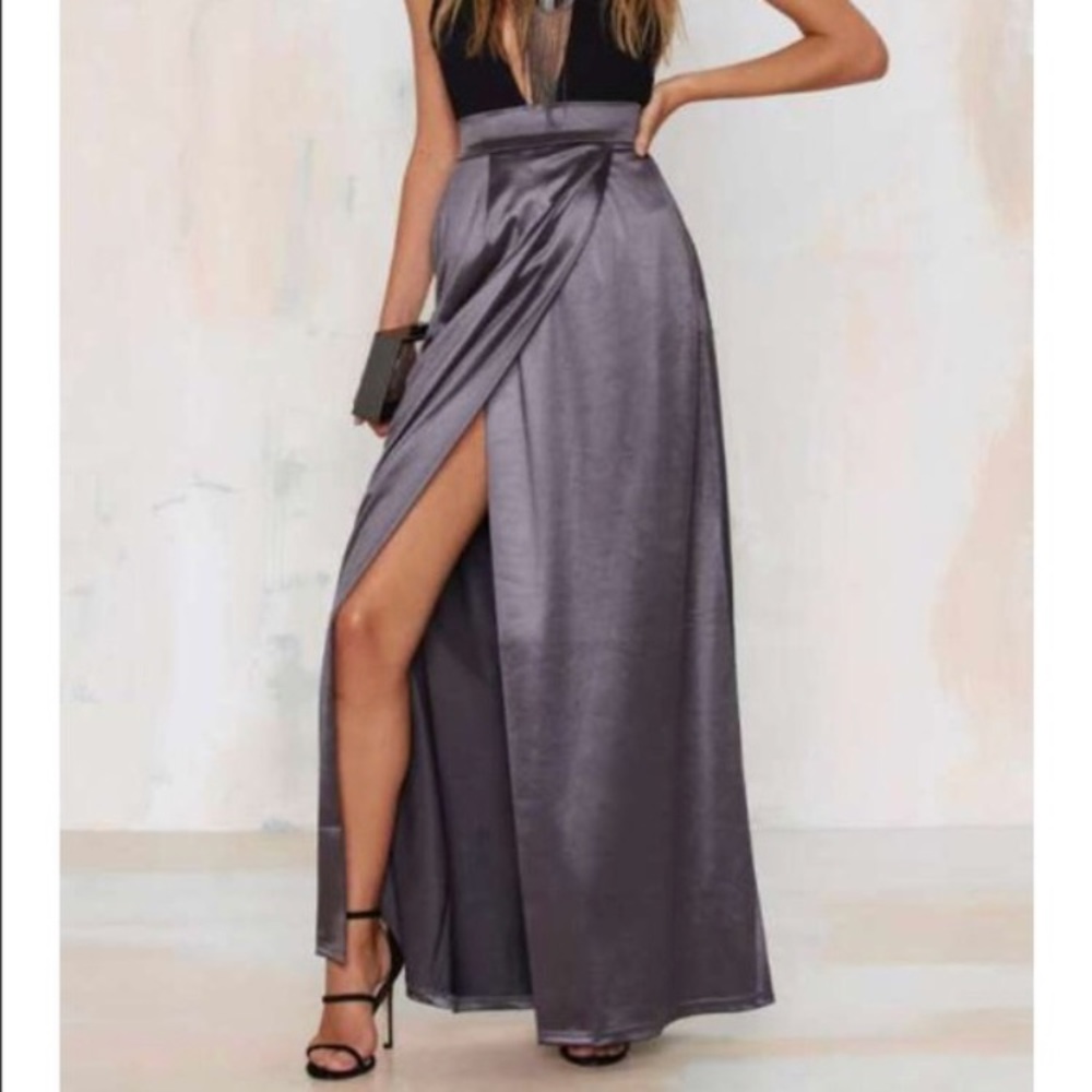 Nasty gal silk skirt