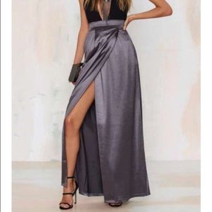 Nasty gal silk skirt