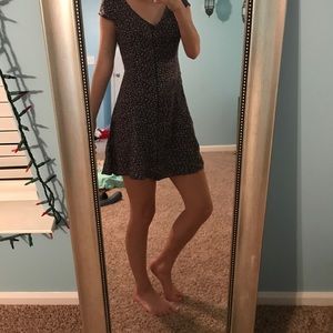 Dark purple, floral dress