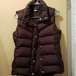Chocolate J.Crew puffer vest