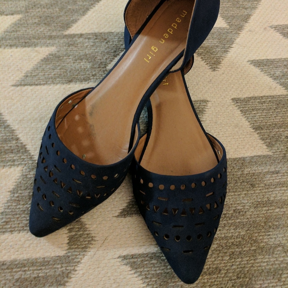 Navy D'Orsay Flats ??????