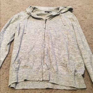 Banana Republic Patterned Gray Zip Hoodie