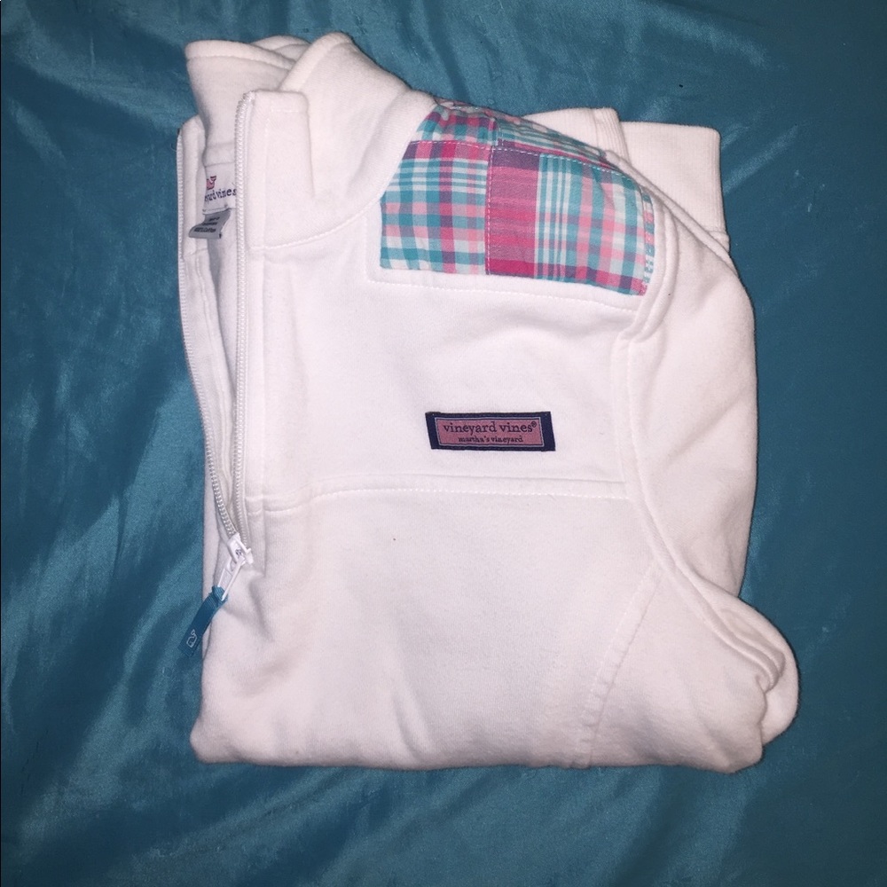 Vineyard vines quarter zip (white)