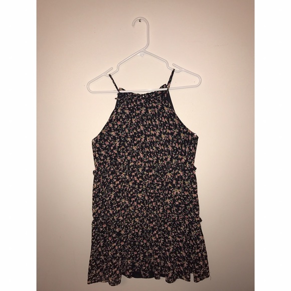 Floral Halter Trapeze Dress - Picture 1 of 2