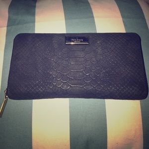 Kate Spade Black Crocodile Embossed Wallet