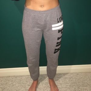 Gray PINK sweatpants