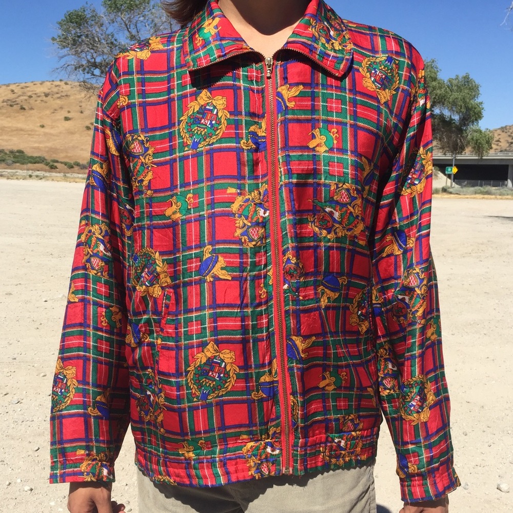 Vintage Plaid Windbreaker - Picture 1 of 2