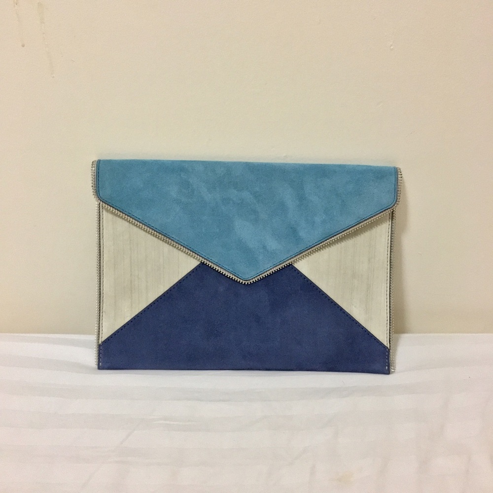 Rebecca Minkoff Leo Color Block Suede Clutch